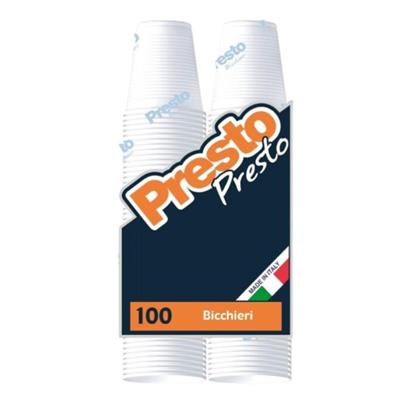 BICCHIERI 200CC BIANCHI CONF.100PRESTO PRESTO