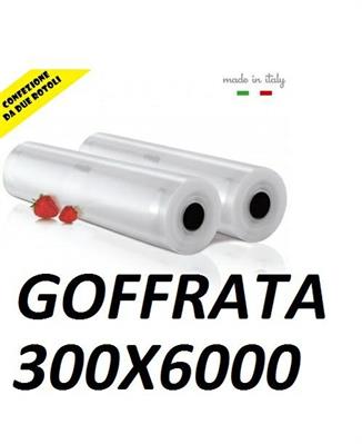 BUSTE PER SOTTOVUOTO 300X6000 GOFFRATA ROLOLI CF. 2 PZ
