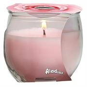 CANDELA PROFUMATA ROSA ALADINO VETRO SER