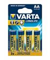 BATT. VARTA LONGLIFE STILO AA BL4 (GIALLO) 4106
