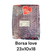 BORSA DI CARTA 23X10X18 CF.10 PZ TI LOVE  STAR 17369