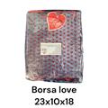 BORSA DI CARTA 23X10X18 CF.10 PZ TI LOVE  STAR 17369
