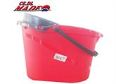 SECCHIO EVERGREE ROSSO C\MANICO E STRIZZATORE ANTRACITA REPLAST