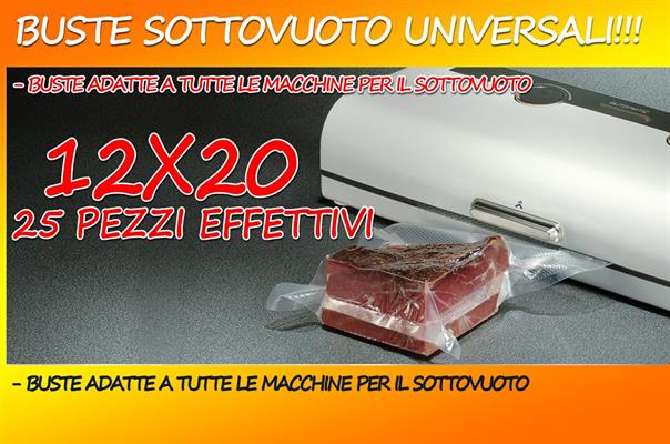BUSTE PER SOTTOVUOTO 120X200 GOFFRATA CF 25 ORVED