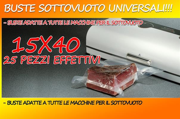BUSTE PER SOTTOVUOTO 150X400 GOFFRATA CF 25 ORVED