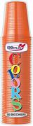 BICCHIERI 200CC ARANCIO CONF. 50PZ DOPLA  02543