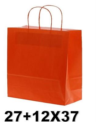 BORSA DI CARTA SA.BI. 27+12X37 MANICO RITORTA 32gr ARANCIO