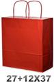 BORSA DI CARTA SA.BI. 27+12X37 MANICO RITORTA 32gr ROSSO