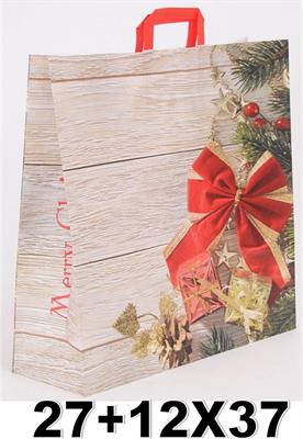 BORSA DI CARTA SA.BI. 27+12X37 MERRY CHRISTMAS M.PIATTO 29gr