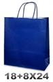 BORSA DI CARTA SA.BI. 18+8X24 MANICO RITORTA 20gr BLU ELETTR.
