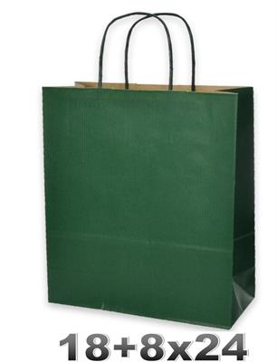 BORSA DI CARTA SA.BI. 18+8X24 MANICO RITORTA 20gr VERDE