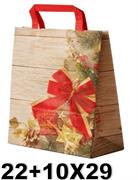 BORSA DI CARTA 22+10X29 M/PIATTO 20gr MERRY CHRISTMAS