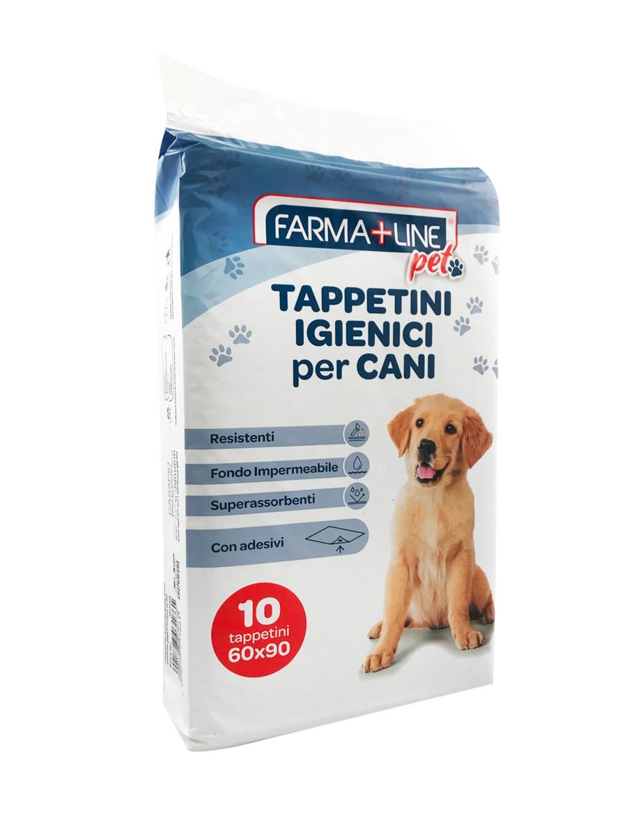 TRAVERSINE 10pz TAPPETINI PER CANI cm60X90 FARMALINE - PANNOLINI-PANNOLONI  E TRAVERSE INCONTIN. - ce.di madeo