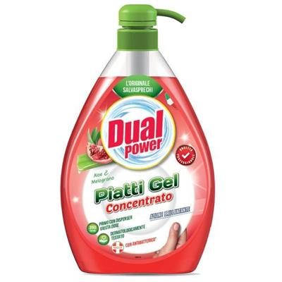 DET. PIATTI GEL CONC. DUAL POWER C/D 1lt ALOE&MELOGRANO LM9161