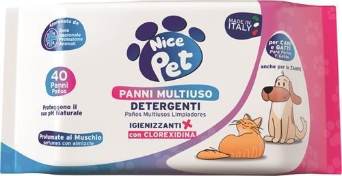 PANNO MULTIUSO PET 40pz CLOREXIDINA CANI E GATTI NICE 048027