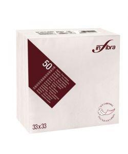 TOVAGLIOLI 33X33 2V 50 PZ BIANCO INFIBRA I-0101N