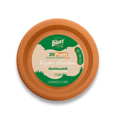PIATTI FRUTTA THE BEST RIUTILIZZABILI 25pz ARANGIO 133