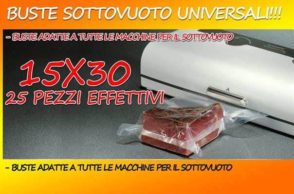 BUSTE PER SOTTOVUOTO 150X300 GOFFRATA CF 25 ORVED