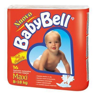 PANNOLINI MUT. BABY BELL 16pz 7-18kg MAXI