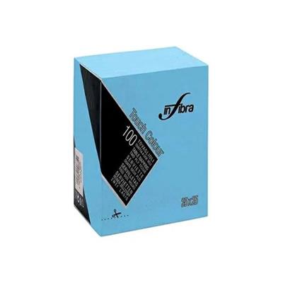 TOVAGLIOLI 25X25 2veli COLORE CELESTE 100pz INFIBRA I-0494