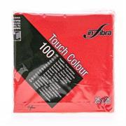 TOVAGLIOLI 25X25 2veli COLORE ROSSO 100pz INFIBRA I-0264