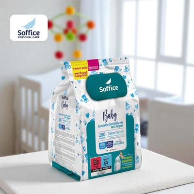 SALVIETTE UMIDIFICATE BABY 200pz TALCO SOFFICE