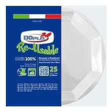 PIATTI FONDI PP D220 20pz DOPLA 11904