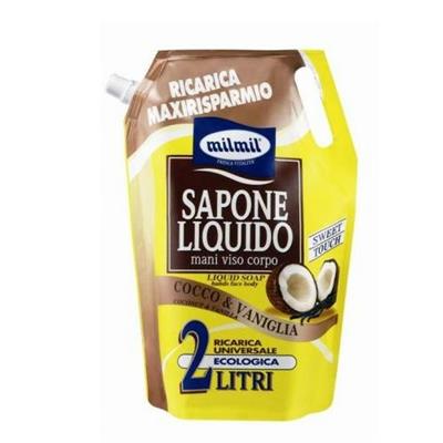 SAPONE LIQUIDO IN BUSTA MIL MIL DELICE 2000 ML COCCO E VANIGLIA  007040