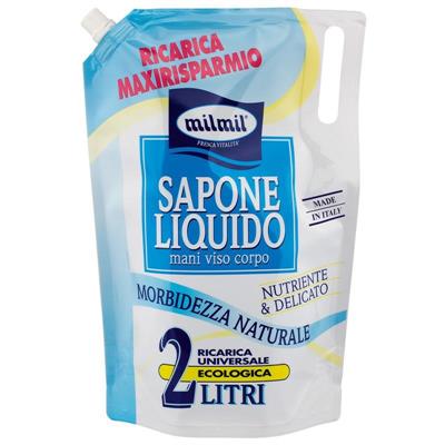 SAPONE LIQUIDO IN BUSTA MIL MIL DELICE 2000 ML MORB.NATURALE  007000