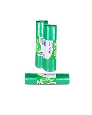 SACCHETTI PER SPAZZATURA 70X110 10pz ECOFOR VERDE PLASTIK FORTORE