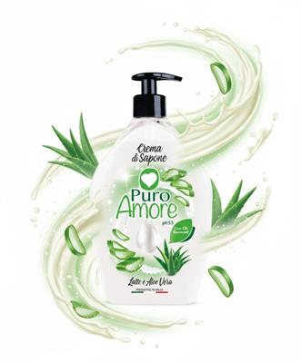 SAPONE LIQUIDO PURO AMORE LATTE & ALOE 750ml