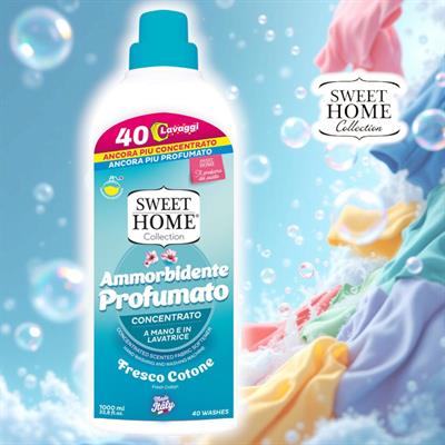 AMMORBIDENTE CONCENTRATO 1000ml 40lav SWEET HOME FRESCO COTONE