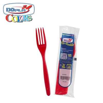 FORCHETTE COMPACT 15pz ROSSO TR.REUSE DOPLA 03953