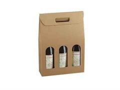 SCATOLA X 3 BOTTIGLIE CARTONE ONDA AVANO 270X90X385 Cod. 135870S