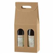 SCATOLA X 2 BOTTIGLIE CARTONE ONDA AVANO 180X90X385 Cod. 135869S