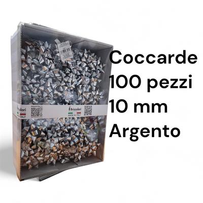 COCCARDE METALL.MM.10 BRIZZOLARI 100pz COL 04 ARGENTO