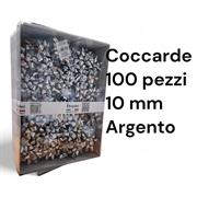 COCCARDE METALL.MM.10 BRIZZOLARI 100pz COL 04 ARGENTO