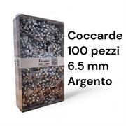COCCARDE METALL.MM.6,5 BRIZZOLARI 100pz COL 04 ARGENTO