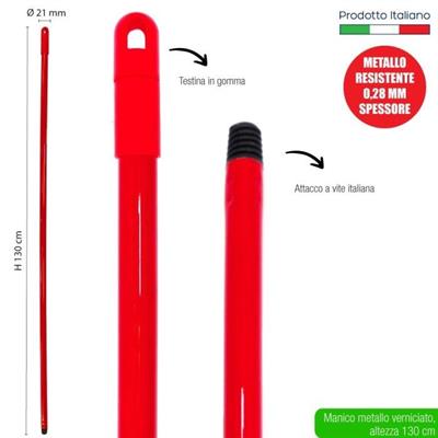 MANICO MET. VERNIC.130 ROSSO ROBUS 0,28 SPESS D.21MM IRGE MAN0493A