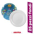PIATTO ARI-RIU' 25 PZ FONDO 220 ECO ARISTEA BIANCO 154903