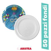 PIATTO 220 FONDO ARI-RIUT ECO ARISTEA 50pz BIANCO 154904