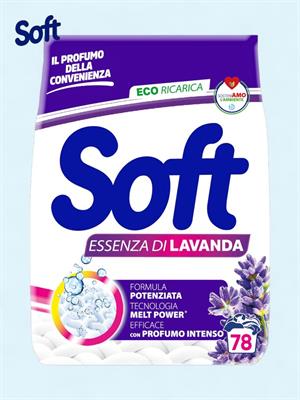 DET. LAVATRICE POLVERE SOFT PIU'70+8mis LAVANDA