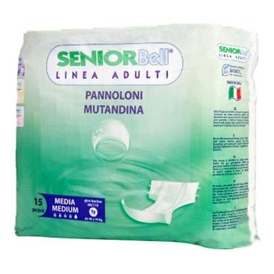 PANNOLONI MUTAND.APRI E CHIUDI ADULTO SENIOR BELL MEDIA 15PZ  40-70KG