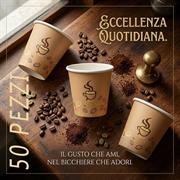 BICCHIERI DI CARTA  CAFFE' 75cc 2,5oz AVANA