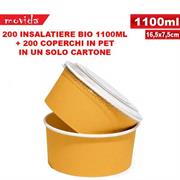 INSALATIERA 1100ml + COPERCHI 165mm 50+50pz BIO BICOLORE 3 MOVIDA