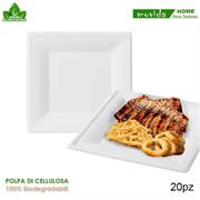 PIATTI BIO QUADRATO 20x20 20pz MOVIDA 64312