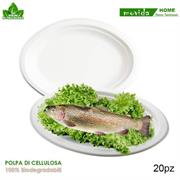 PIATTI BIO Q OVALE 32cm 20pz MOVIDA 64464