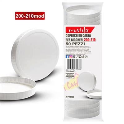 COPERCHI BICCHIERI 210 mm70 CARTA 50pz MOVIDA