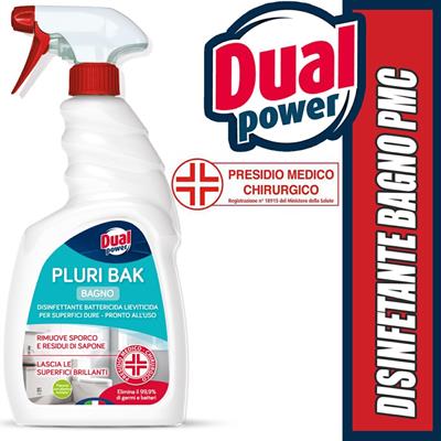 DET. DUAL POWER DISINF/IGIENI/BATTERICIDA PLURI BAK BAGNO DP003