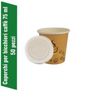 COPERCHI IN PS PER BICCHIERI BROWN 75ml 50pz 274-01